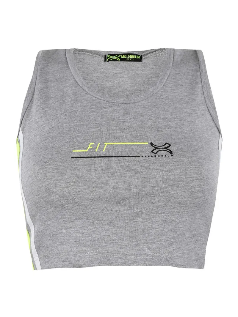 Top cropped donna - grigio