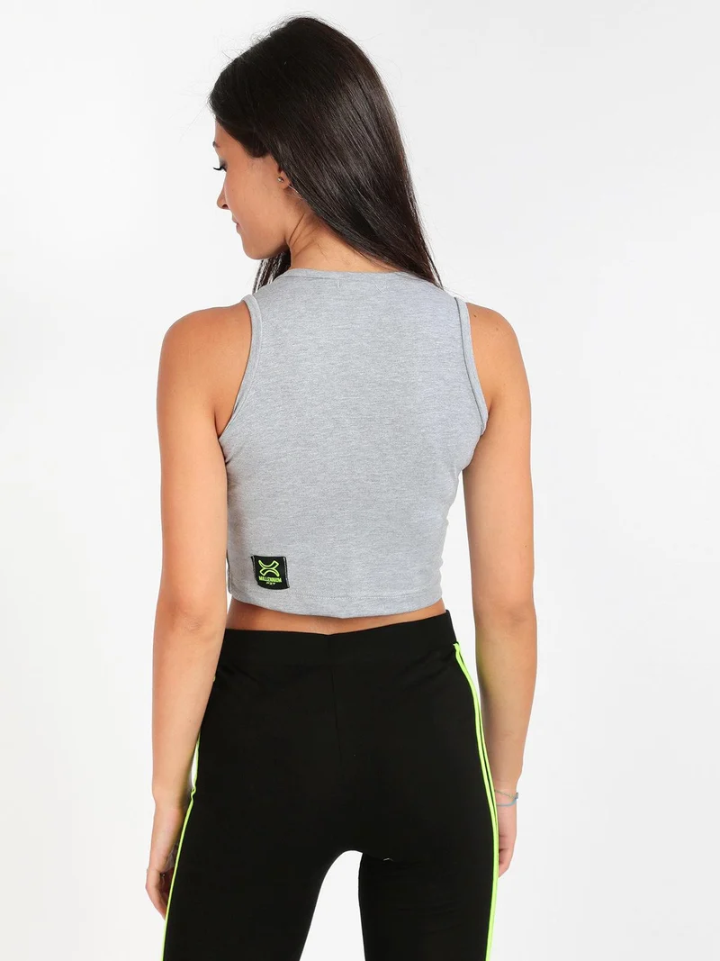 Top cropped donna - grigio