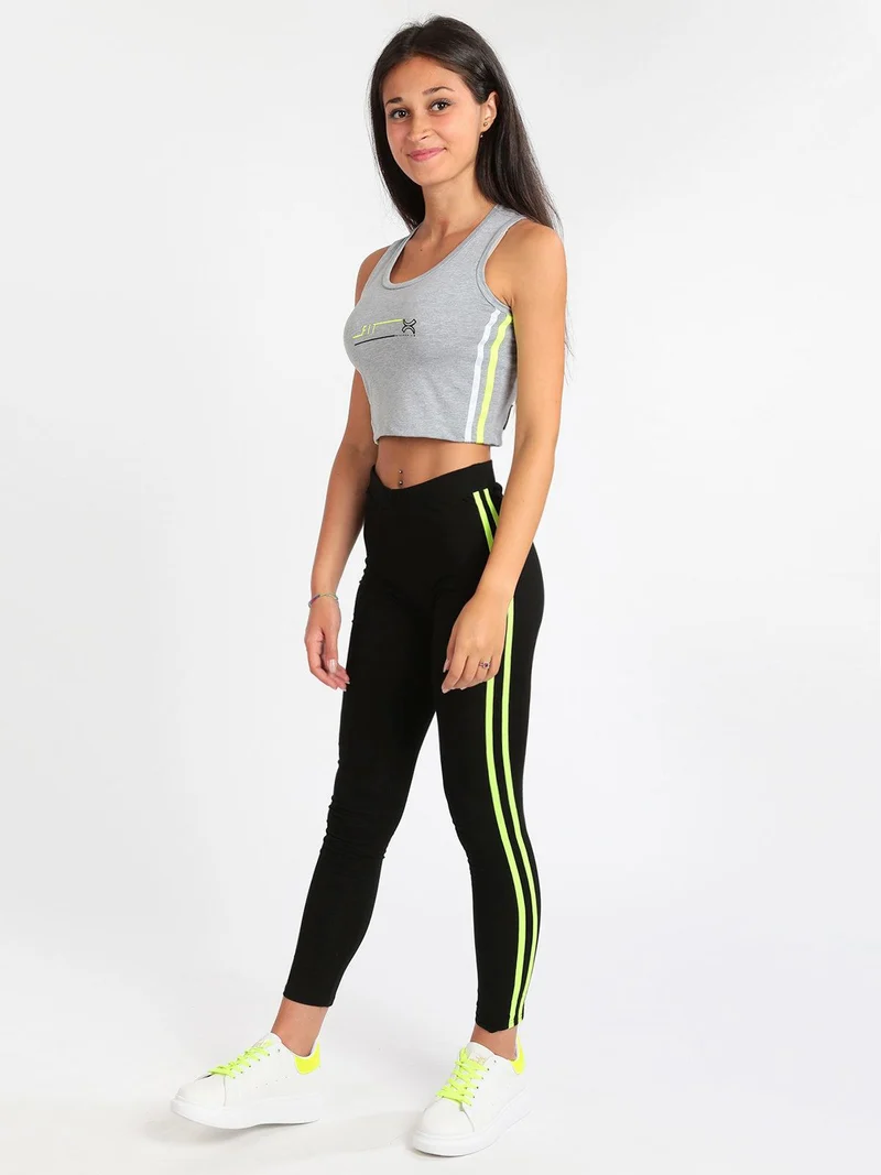 Top cropped donna - grigio