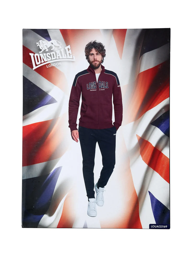 Completo tuta da uomo 2 pezzi con zip intera e stampa logo - grigio scuro