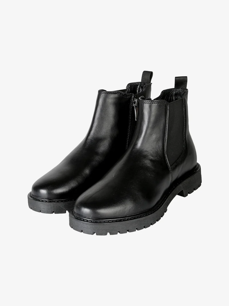 Stivaletti chelsea donna in pelle - nero