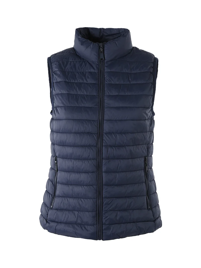 Giacca smanicata da donna - blu scuro