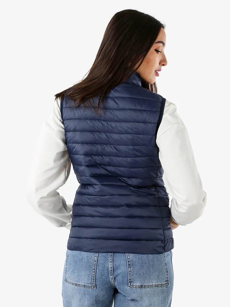 Giacca smanicata da donna - blu scuro