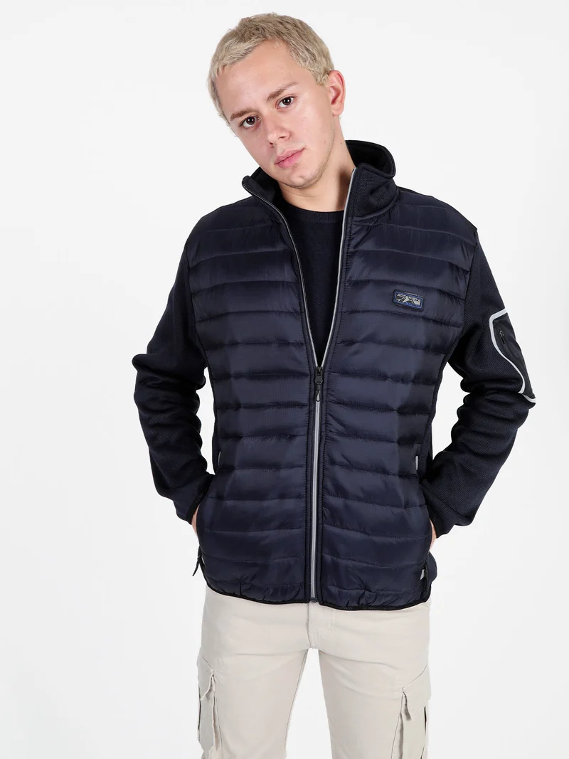Giubbino da uomo con zip - blu scuro
