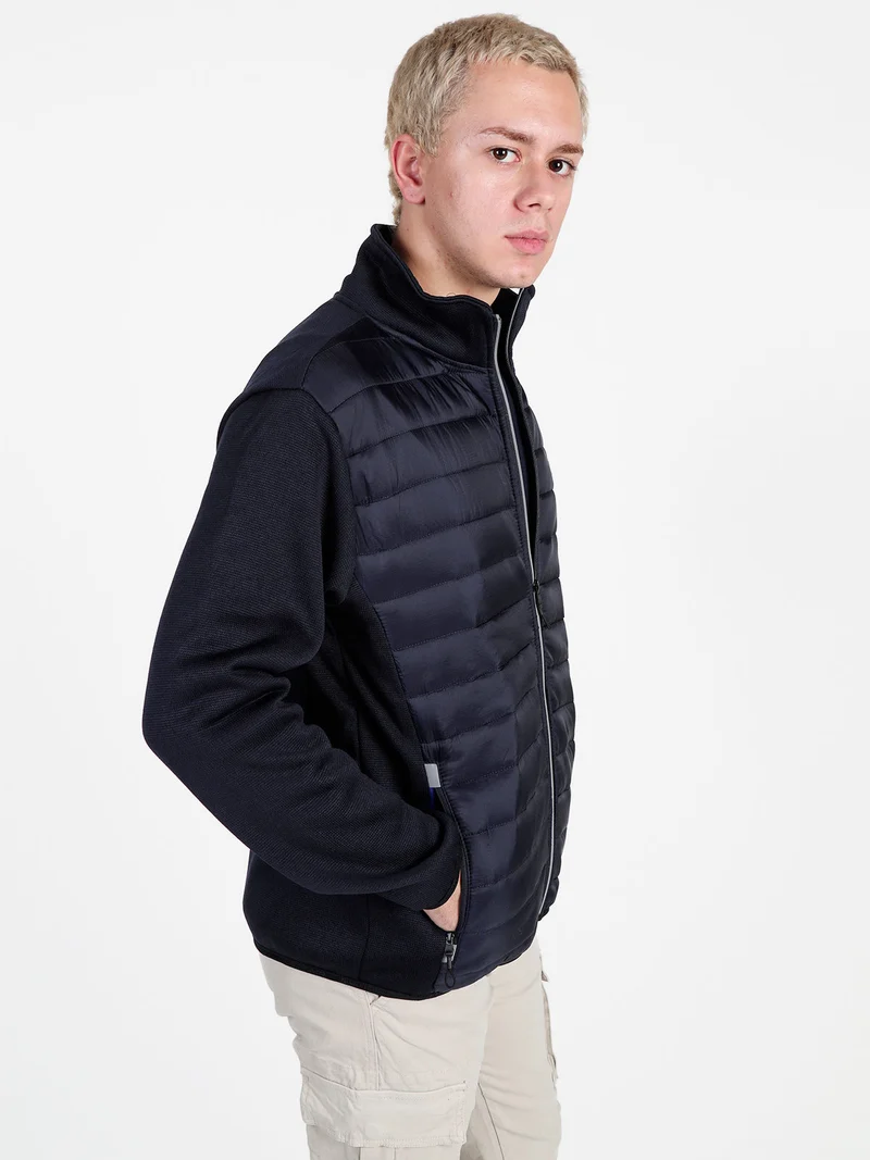 Giubbino da uomo con zip - blu scuro