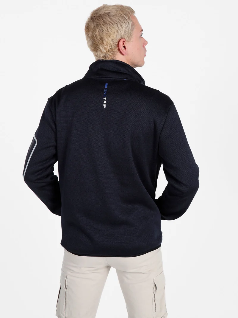 Giubbino da uomo con zip - blu scuro