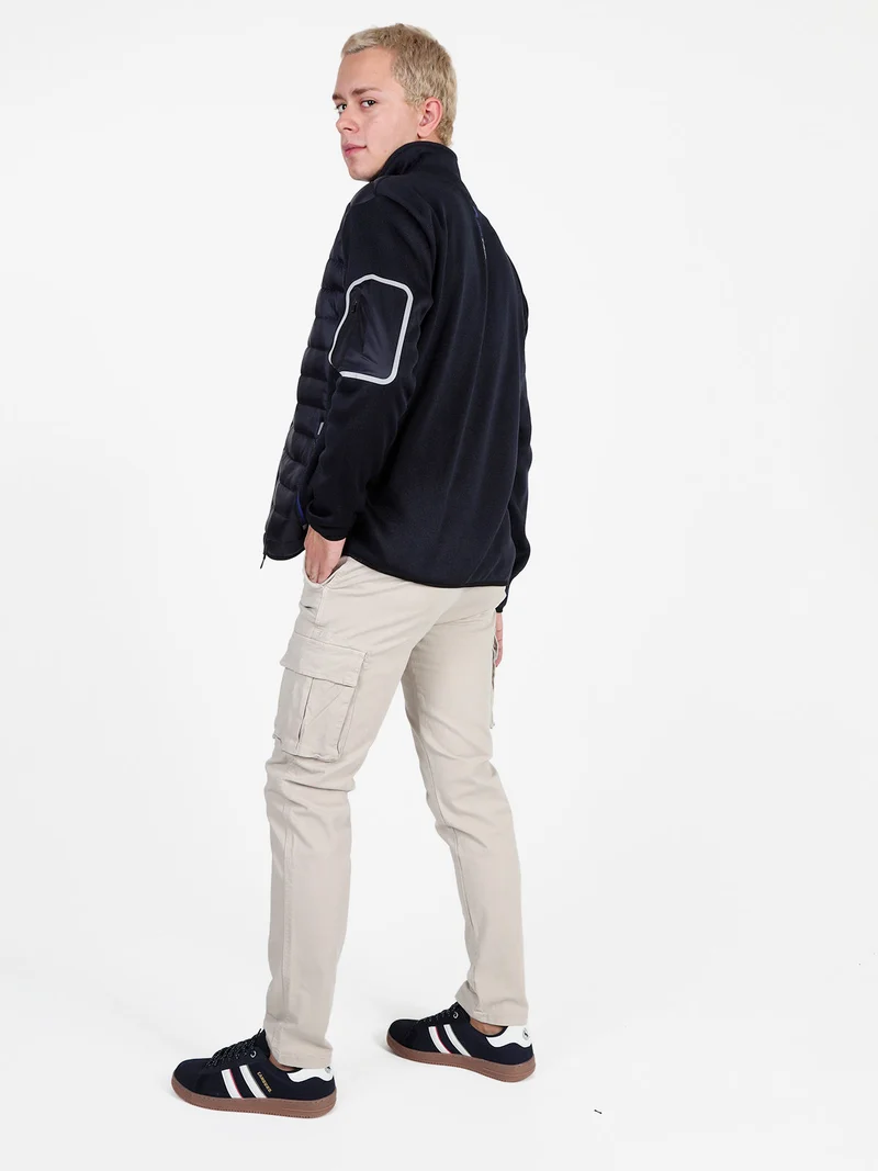 Giubbino da uomo con zip - blu scuro