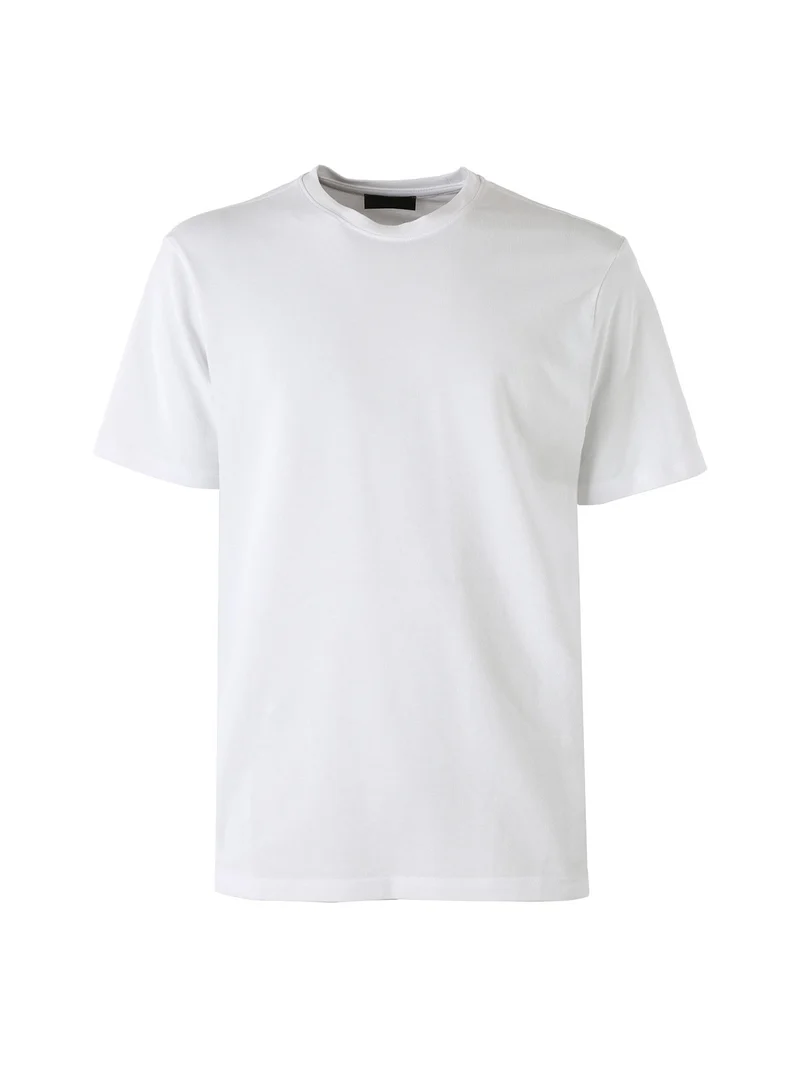 T-shirt girocollo da uomo in cotone - bianco