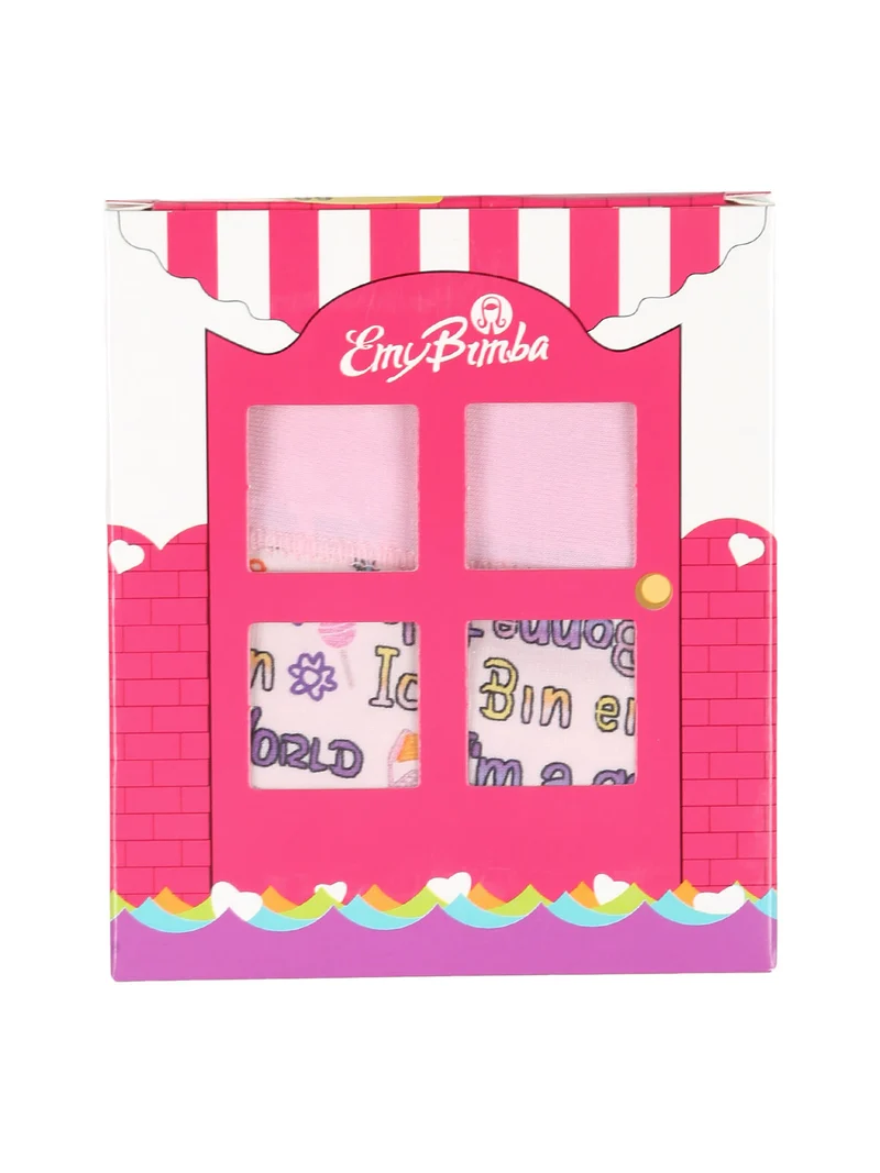 Slip da bambina in cotone con stampe - rosa
