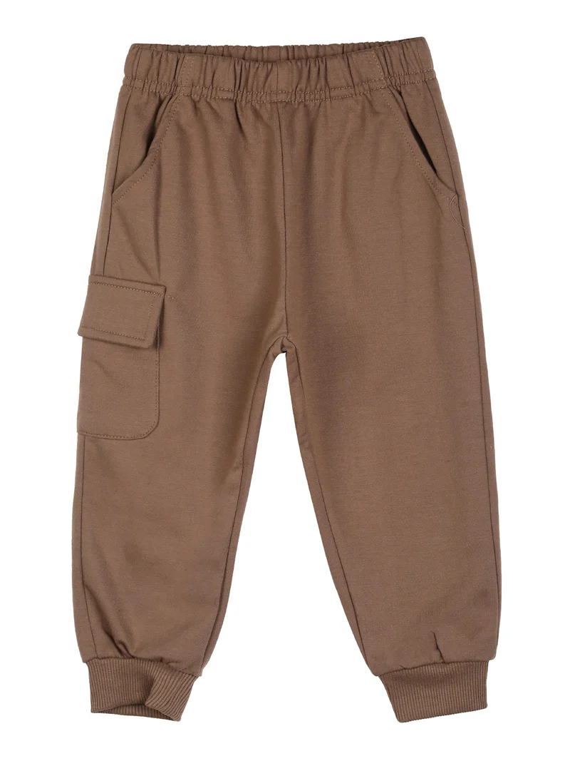 Completo 3 pezzi da neonato con cappuccio e zip - sabbia