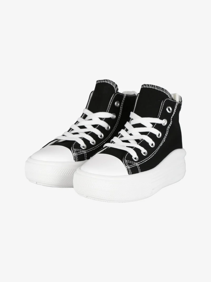 Sneakers alte da ragazza con platform - nero