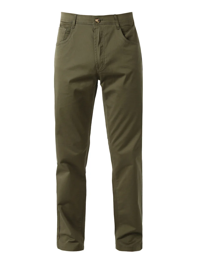 Pantaloni casual da uomo in cotone - militare