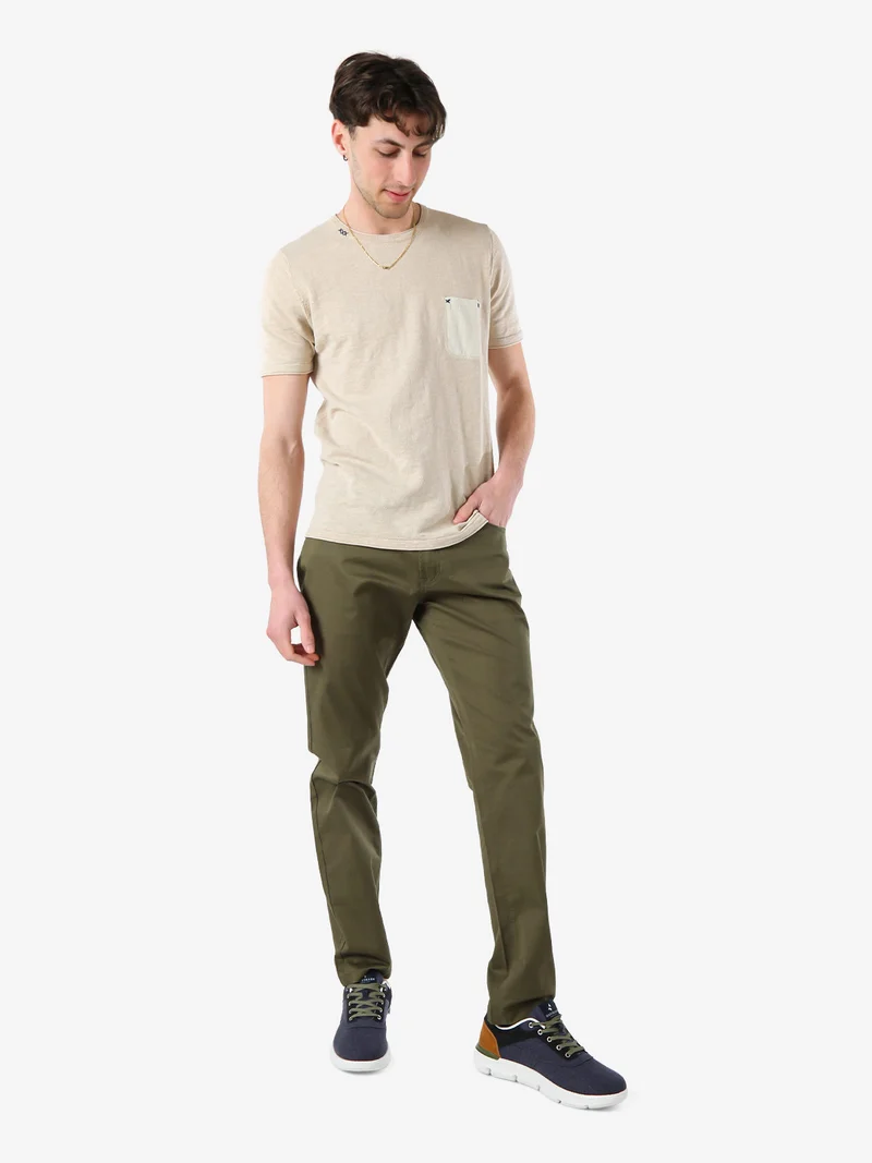 Pantaloni casual da uomo in cotone - militare