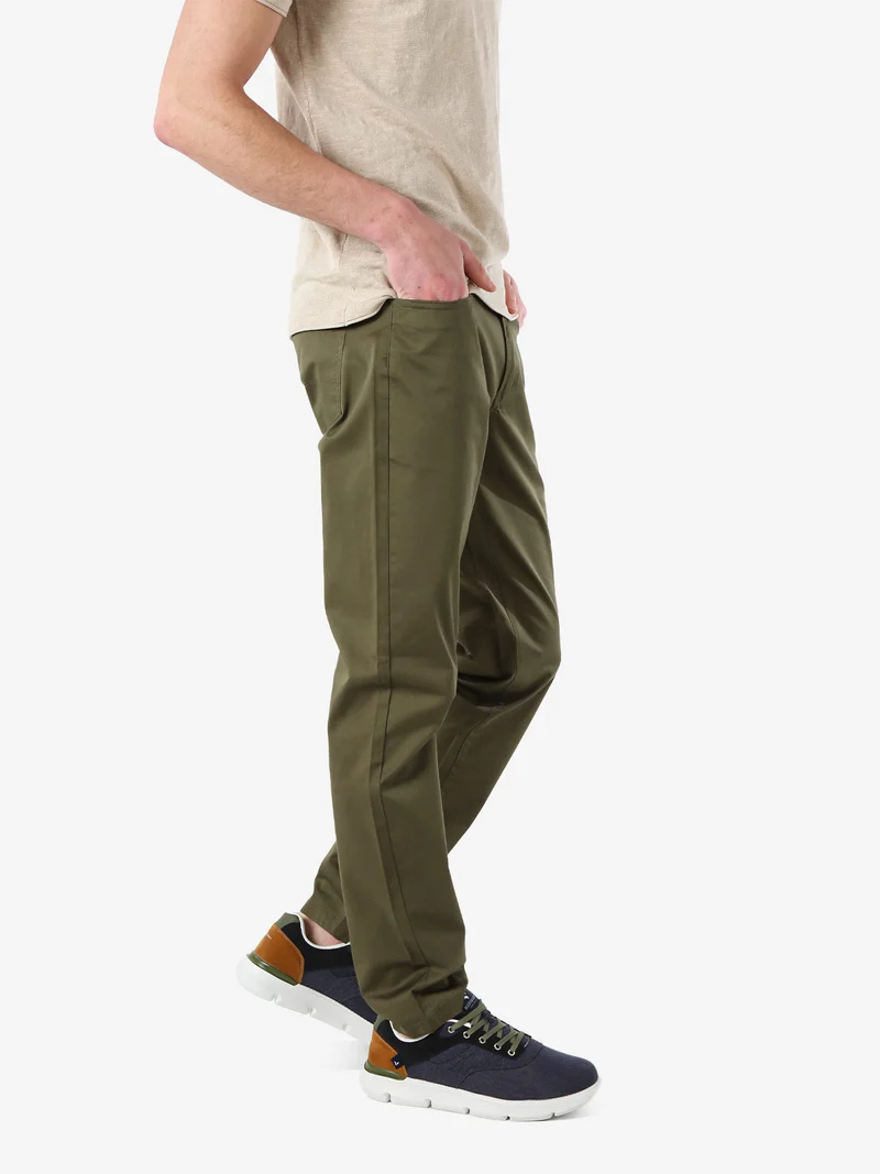 Pantaloni casual da uomo in cotone - militare