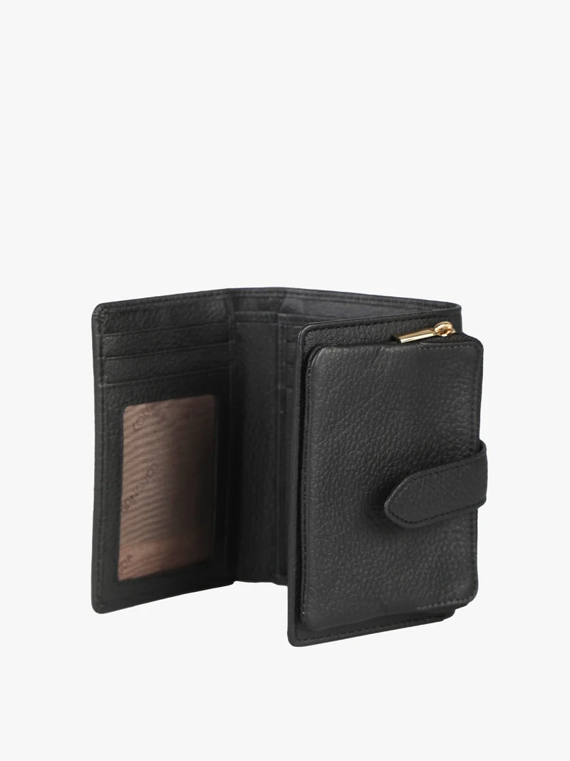 Portafoglio in pelle da donna - nero