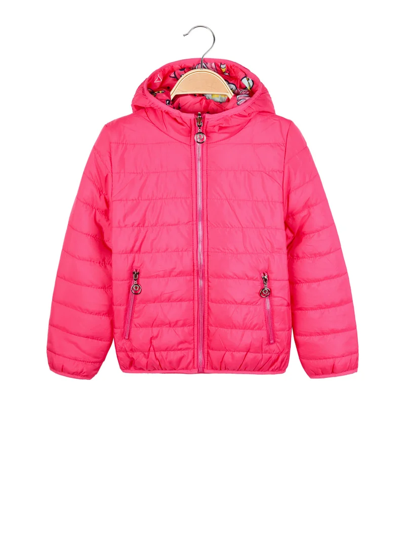 Giubbotto da bambina reversibile - fucsia