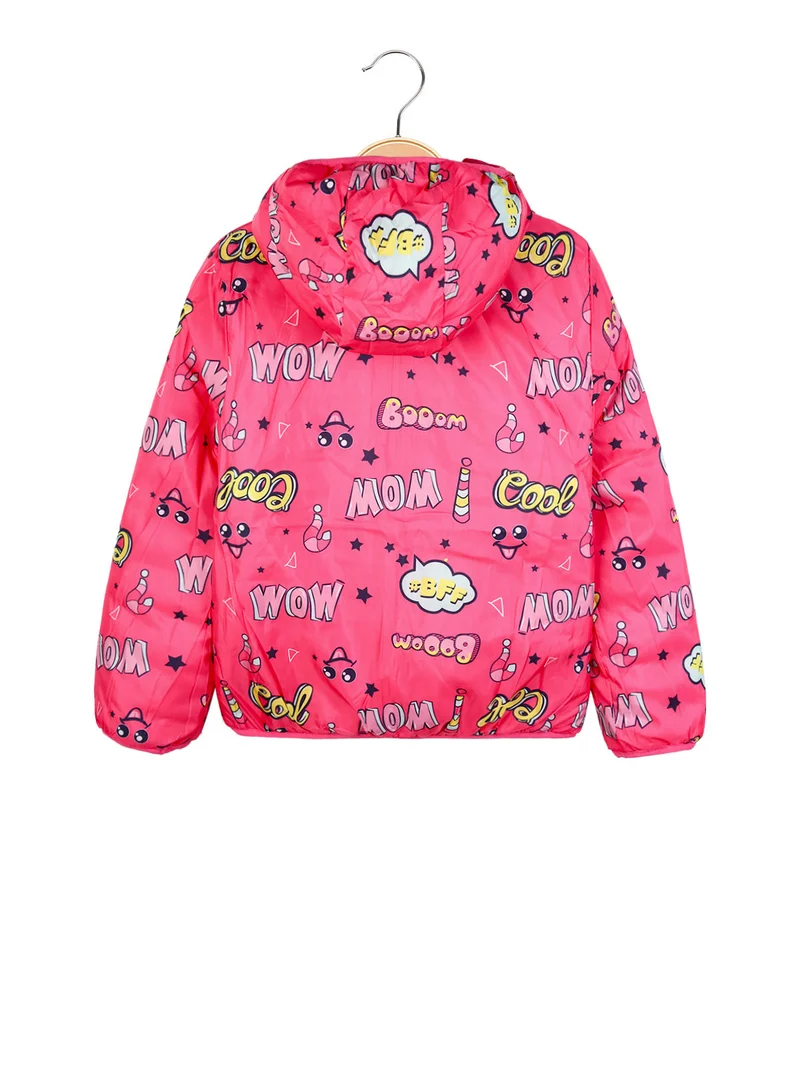Giubbotto da bambina reversibile - fucsia