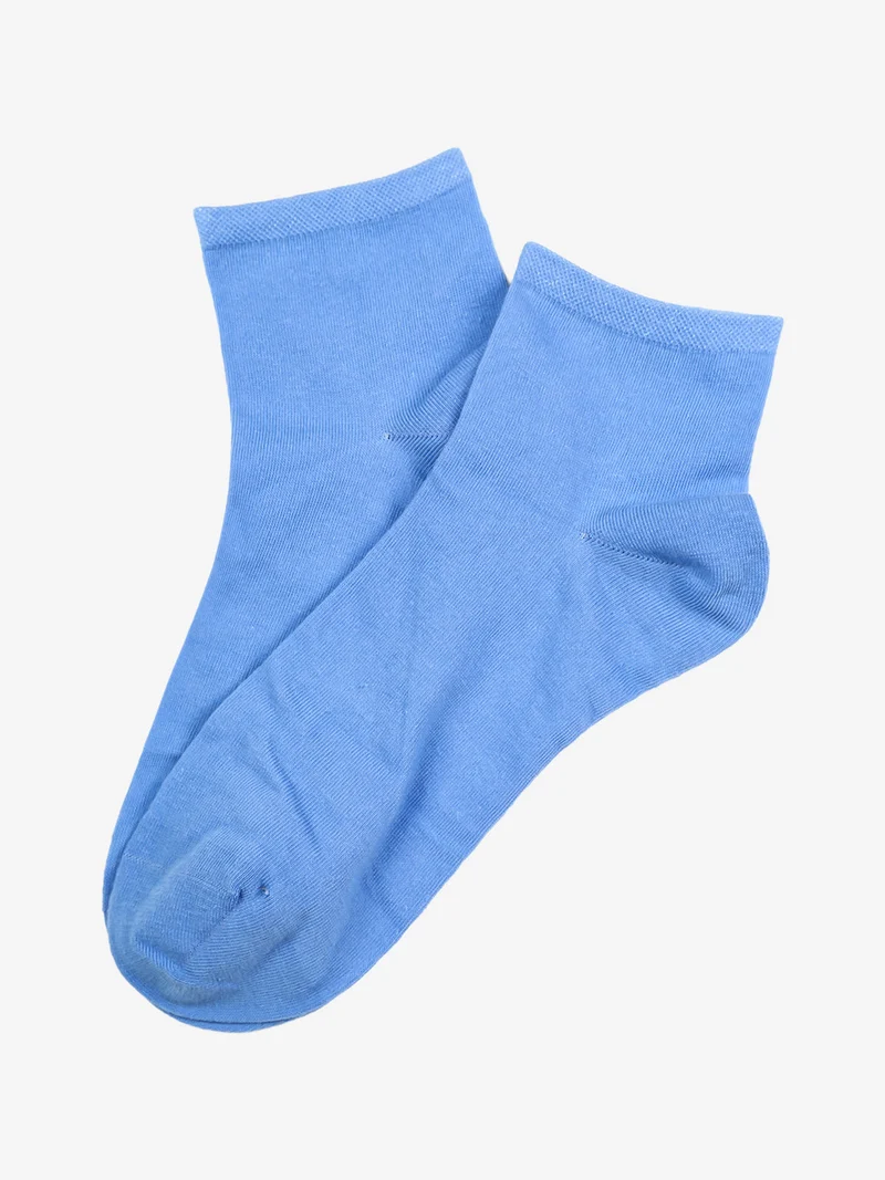 Calze corte da donna in cotone elasticizzato - blu