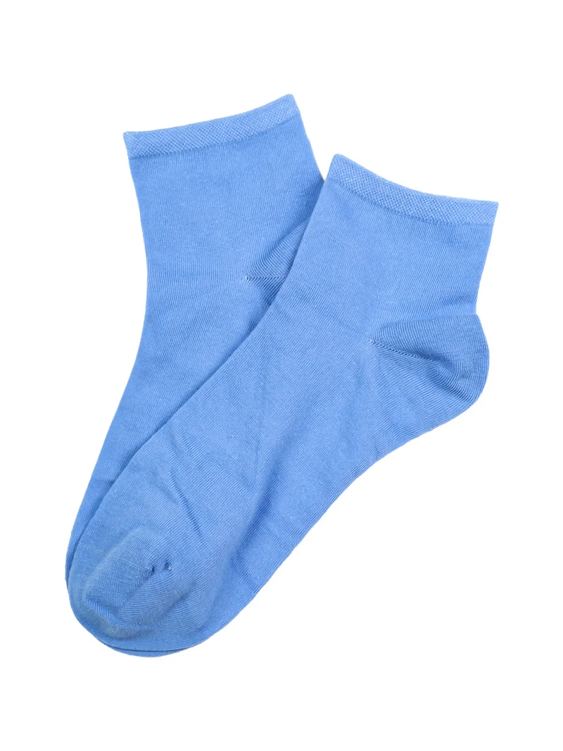 Calze corte da donna in cotone elasticizzato - blu