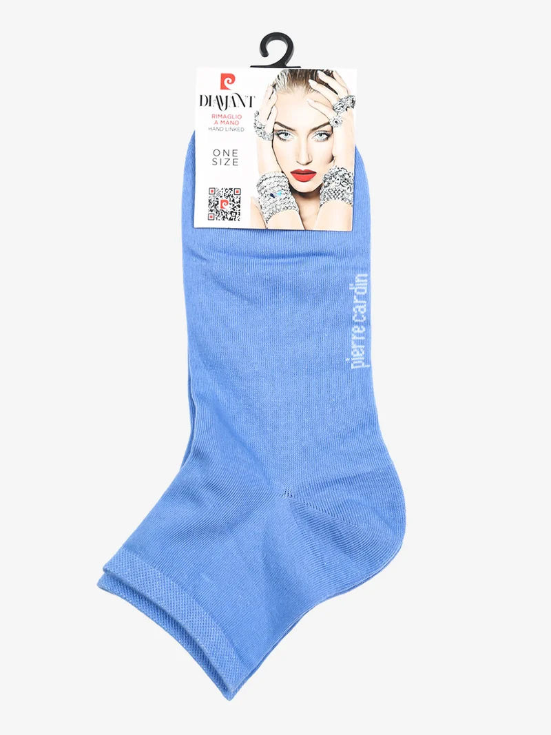 Calze corte da donna in cotone elasticizzato - blu
