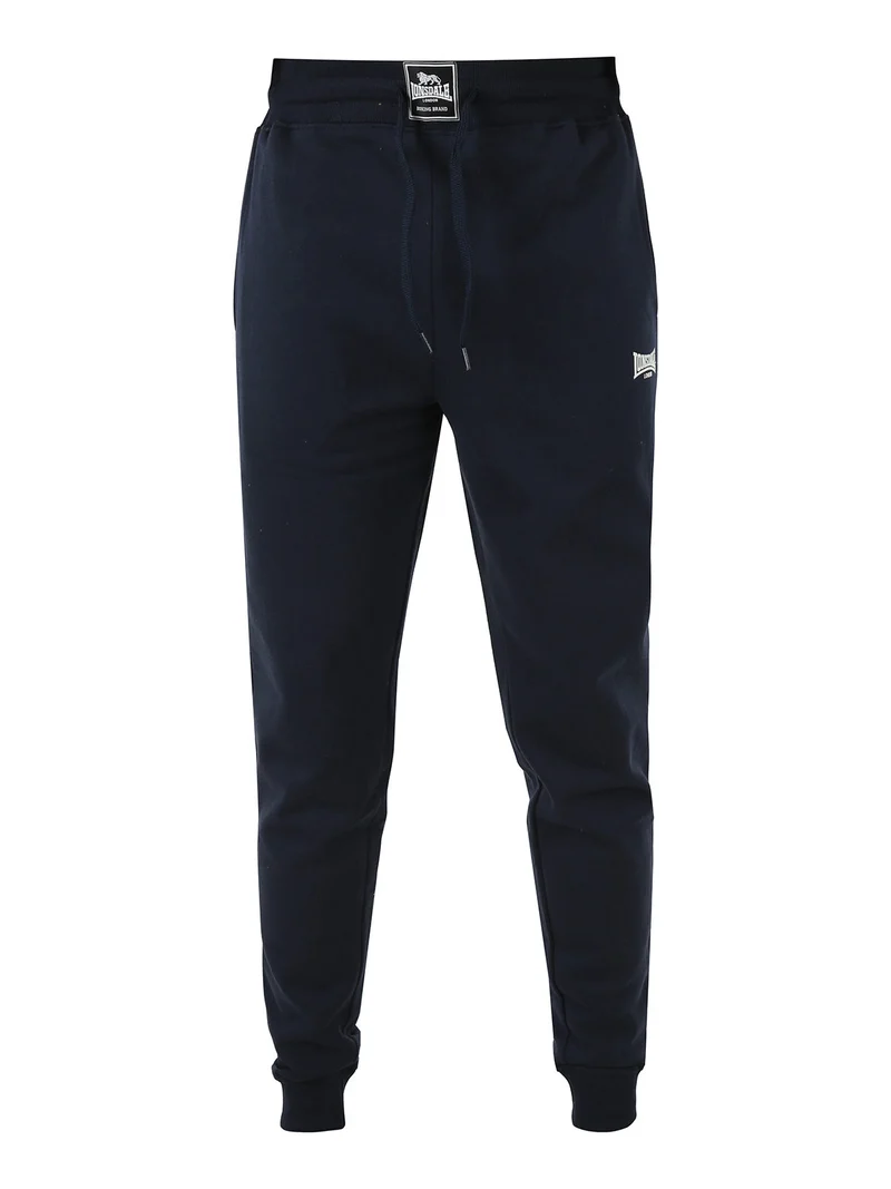 Pantaloni tuta da uomo con coulisse e polsini - blu scuro