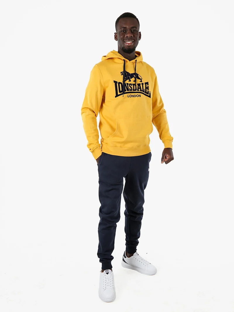 Pantaloni tuta da uomo con coulisse e polsini - blu scuro