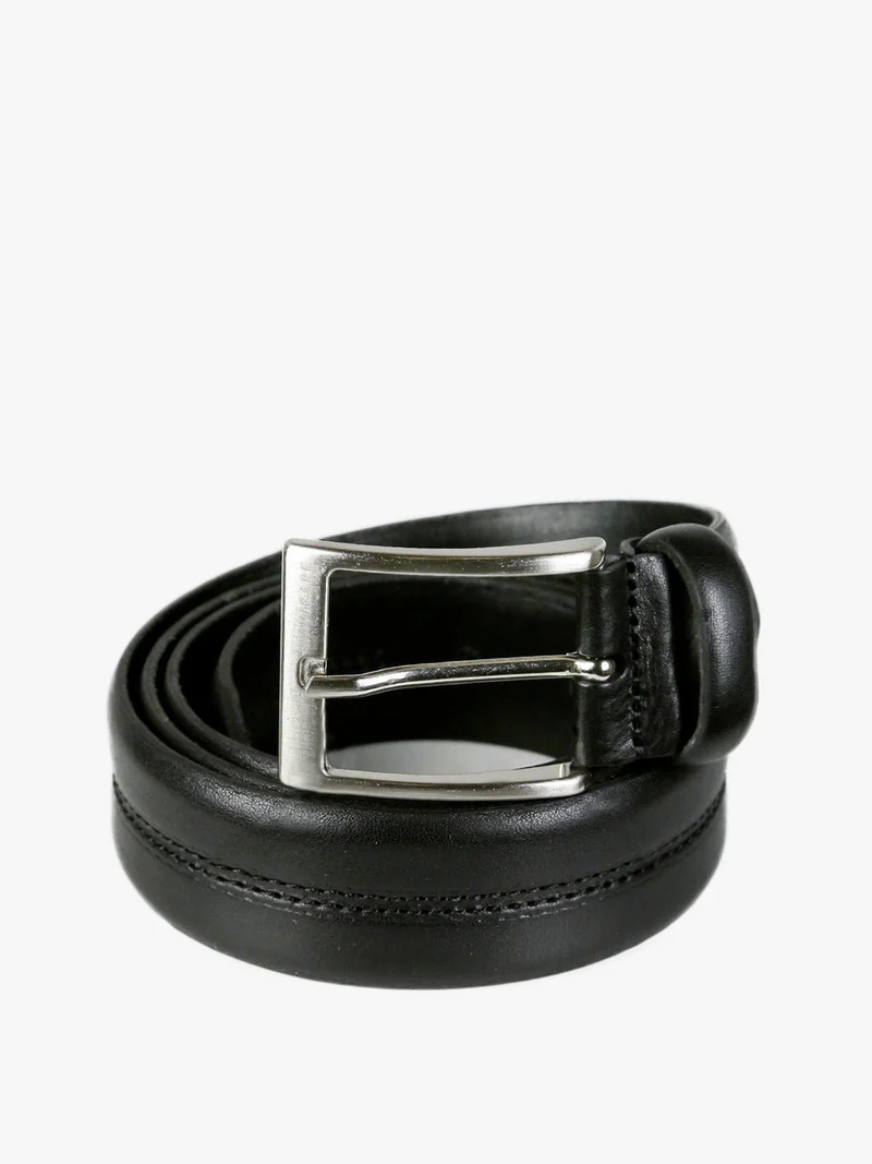 Cintura da uomo in pelle - nero