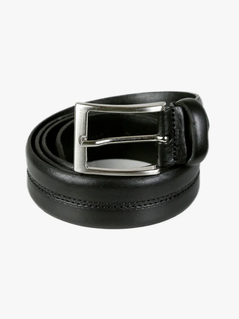 Cintura da uomo in pelle - nero