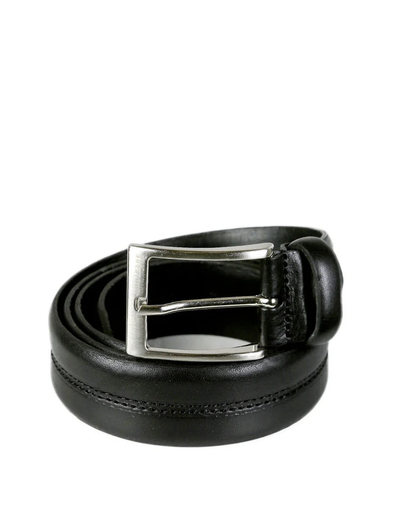 Cintura da uomo in pelle - nero