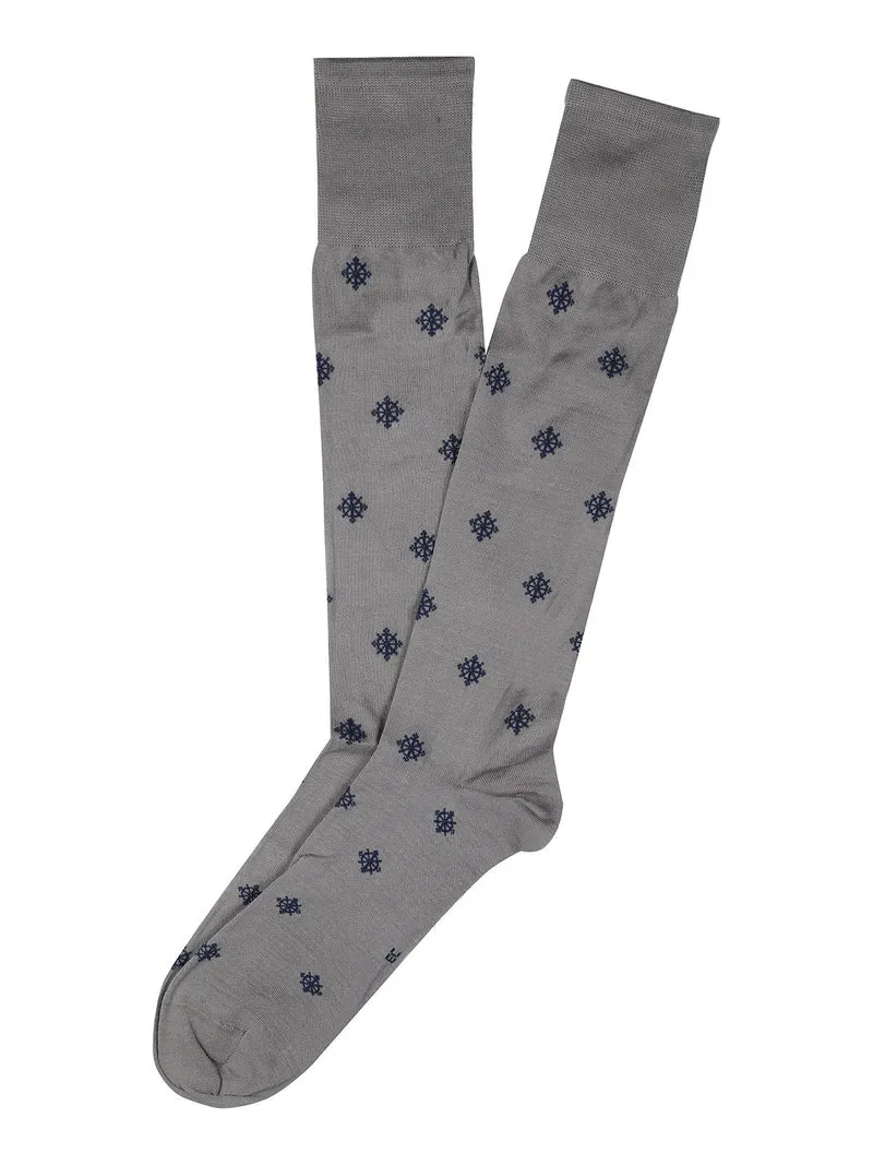 Calze lunghe da uomo in filo di scozia - grigio