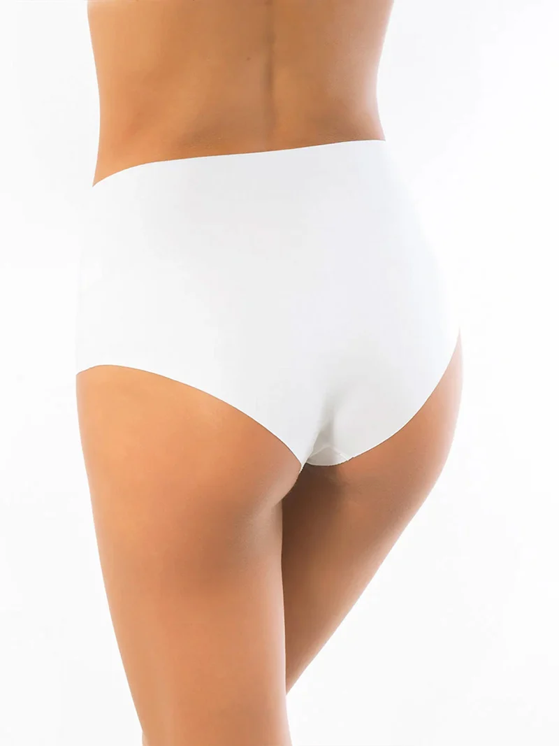 Slip alto in cotone taglio laser - bianco