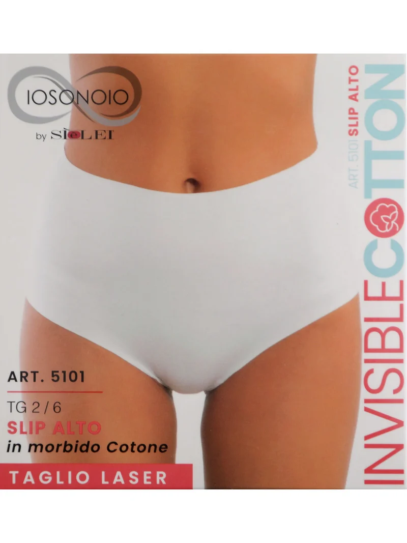 Slip alto in cotone taglio laser - bianco