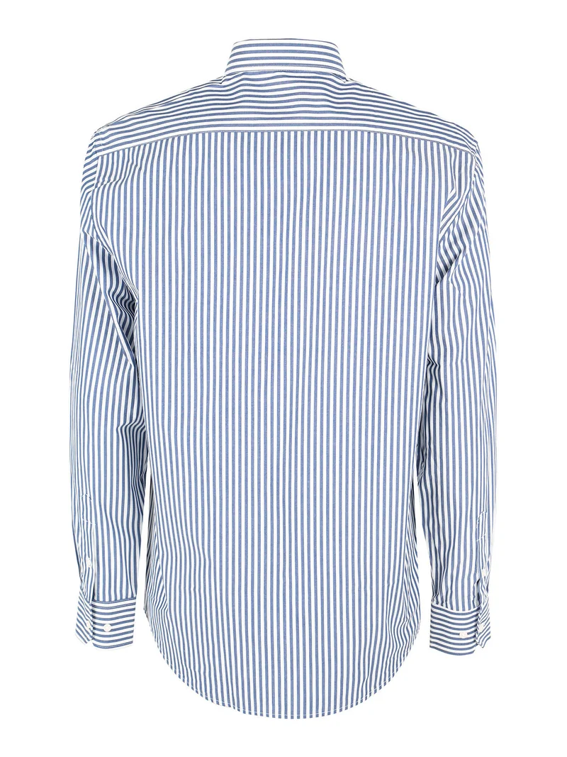 Camicia da uomo a righe regular fit in cotone - jeans