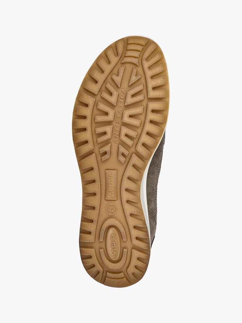 FIENO VESUVIO Sneakers in pelle scamosciata da uomo e mesh - militare