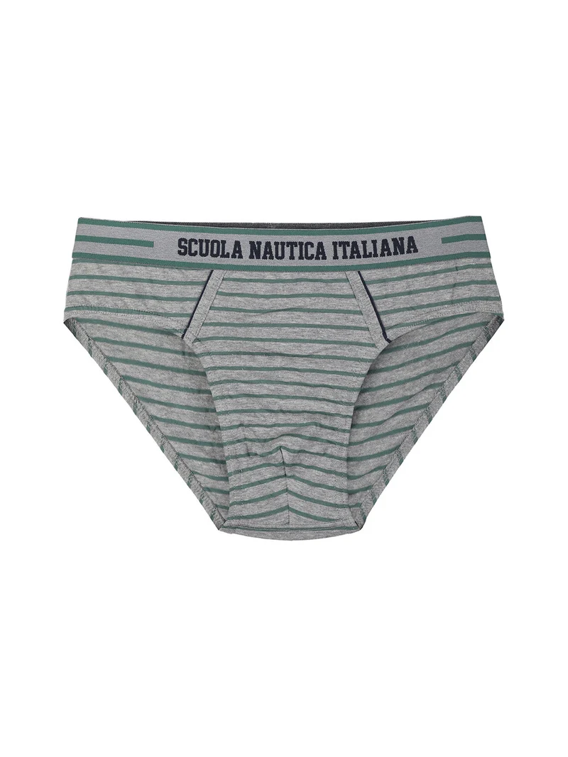 Slip da uomo in cotone rigati - grigio