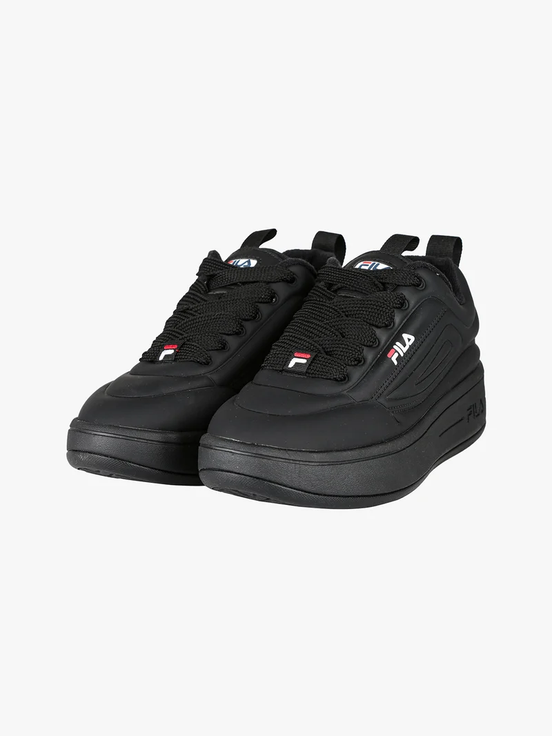 SUPERBUBBLE Sneakers donna con platform - nero
