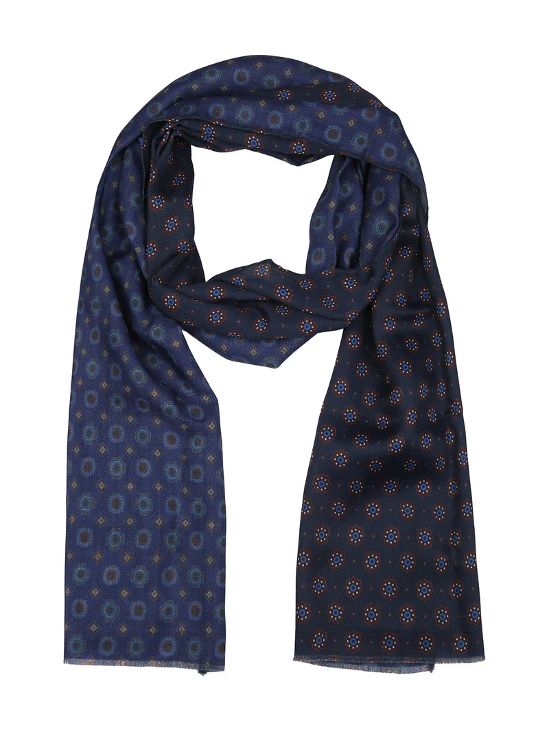 Sciarpa leggera da uomo con stampe - blu scuro