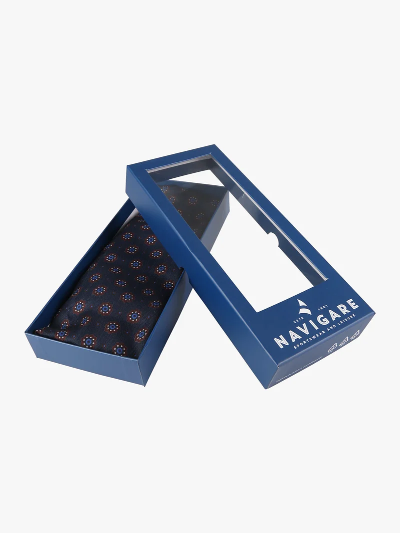 Sciarpa leggera da uomo con stampe - blu scuro