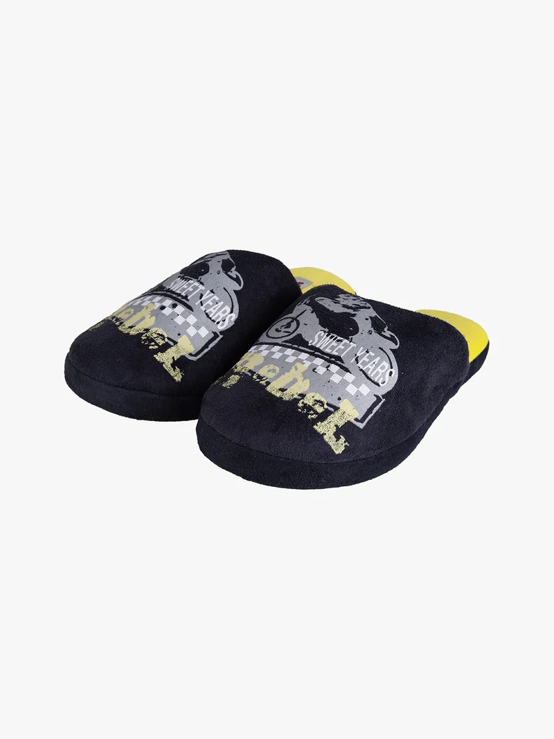 Pantofole bimbo in tessuto scamosciato - blu scuro