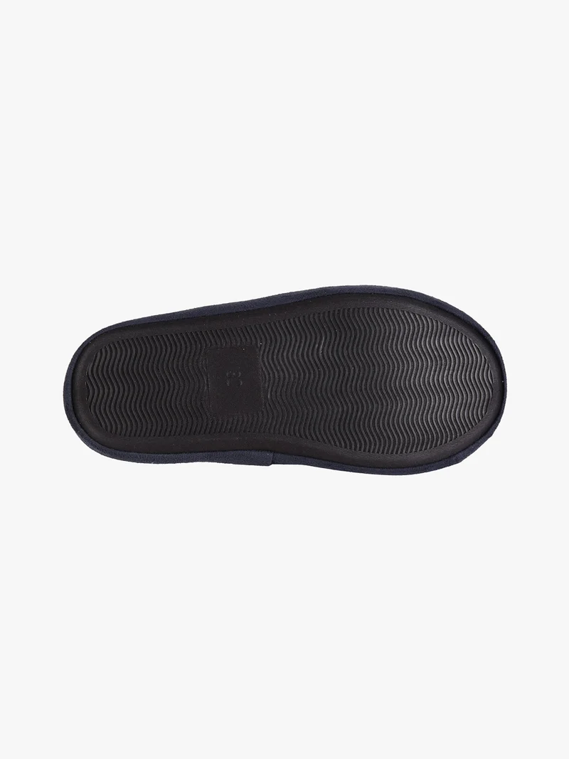 Pantofole bimbo in tessuto scamosciato - blu scuro