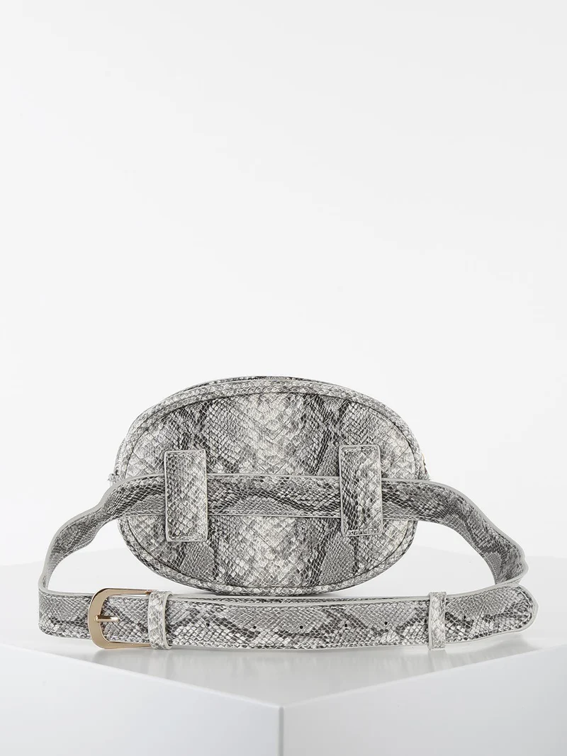 Marsupio effetto pelle di serpente - grigio