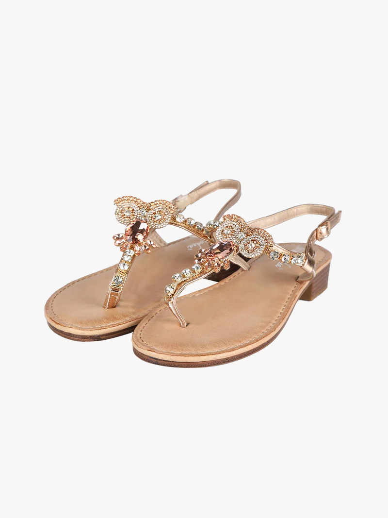 Infradito donna gioiello - champagne