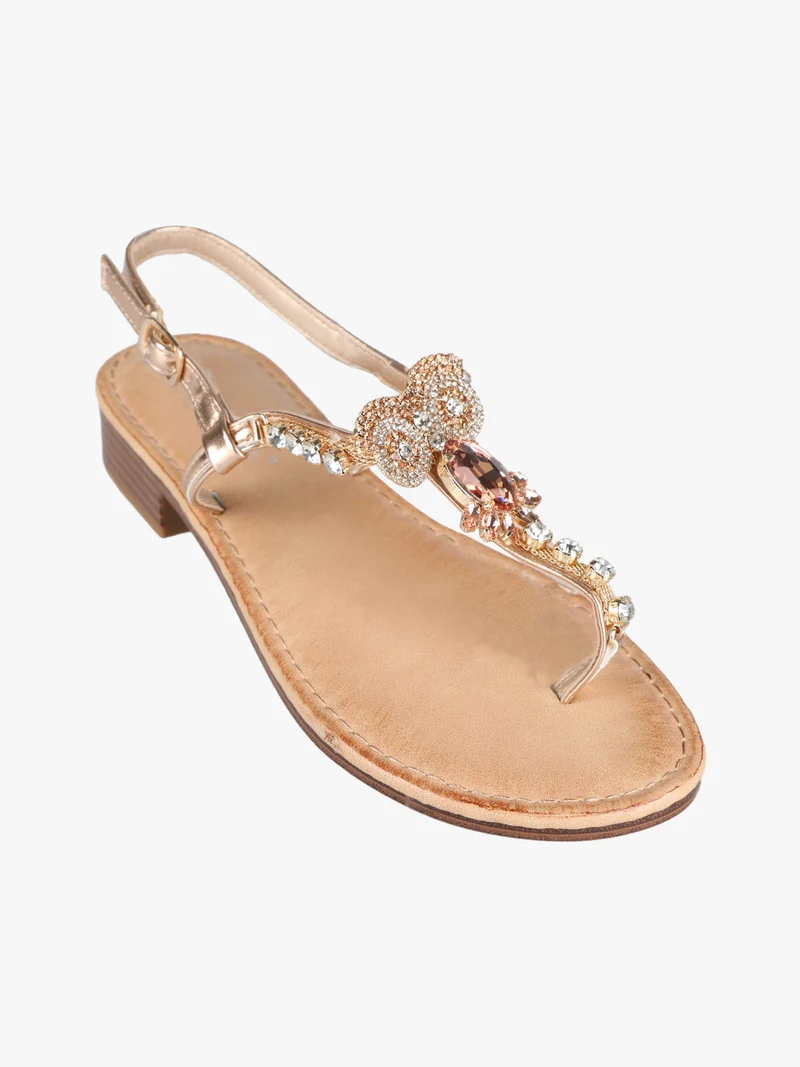 Infradito donna gioiello - champagne