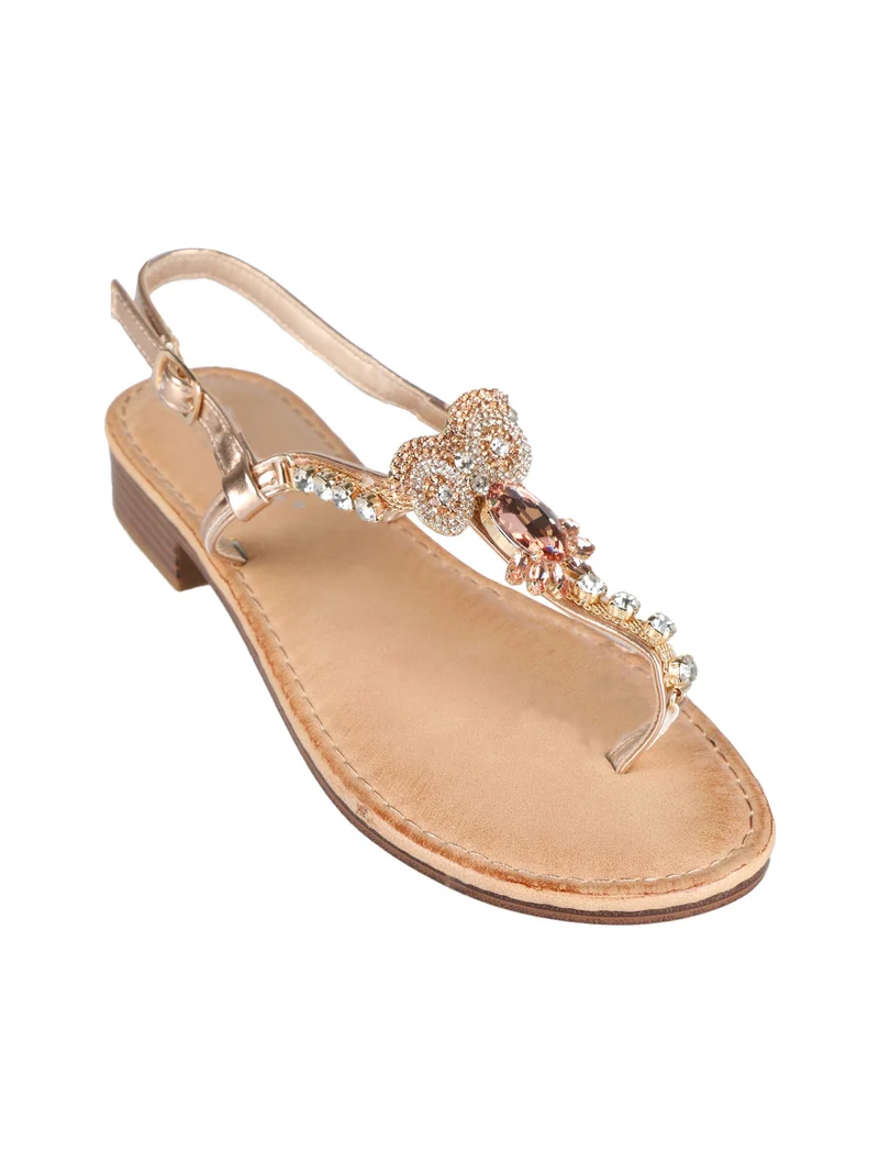 Infradito donna gioiello - champagne