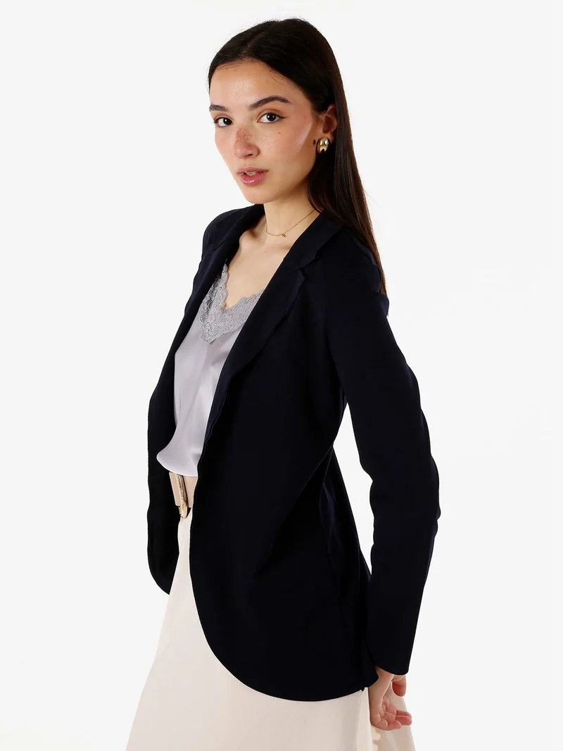 Blazer donna aperto - blu scuro
