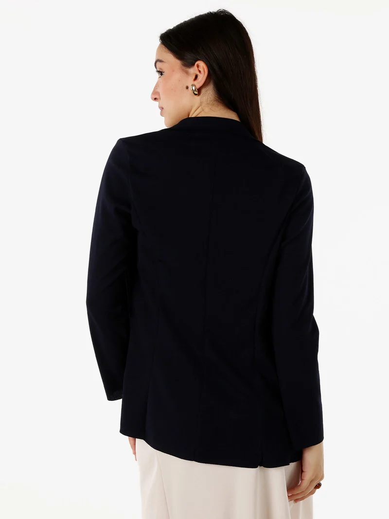 Blazer donna aperto - blu scuro