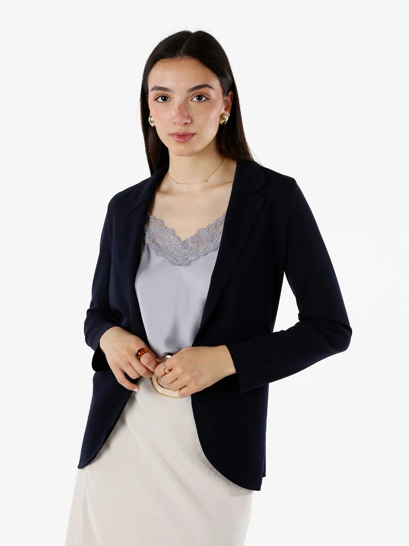 Blazer donna aperto - blu scuro