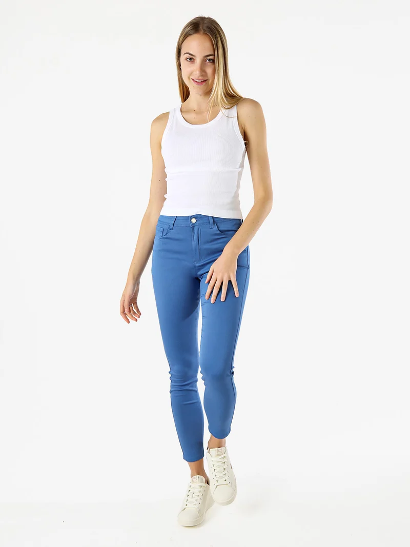 Pantaloni donna push-up - blu