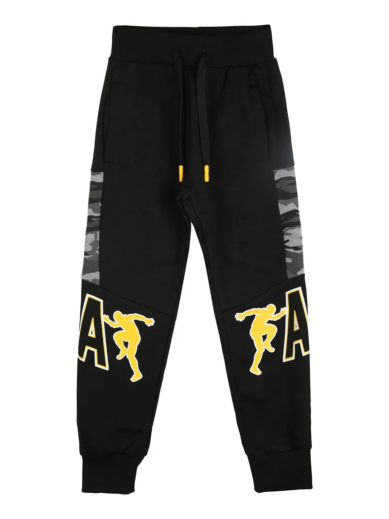Pantaloni tuta da bambino con interno felpato - nero