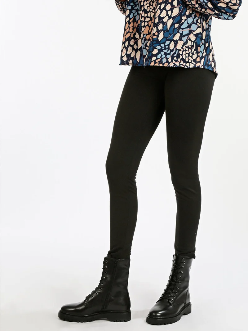 Leggings donna felpati - nero